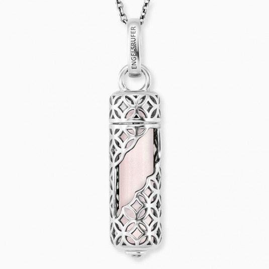 E-shop ENGELSRUFER náhrdelník s kameňom veľ. M - ruženín náhrdelník ERN-HEAL-RQ-M