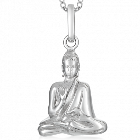 SOFIA ezüst medál ülő Buddha  medál SJ230214.200