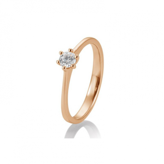 SOFIA DIAMONDS prsteň z ružového zlata s diamantom 0,20 ct BE41/85870-R