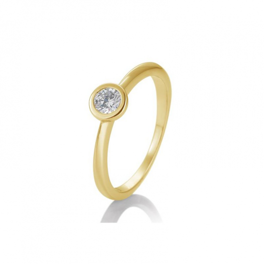 SOFIA DIAMONDS prsteň zo žltého zlata s diamantom 0,25 ct BE41/85130-6-Y