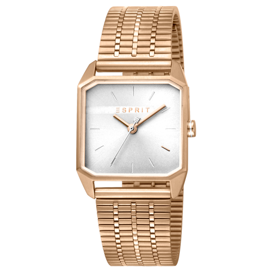 ESPRIT dámske hodinky Cube Ladies Rose Gold ES1L071M0035