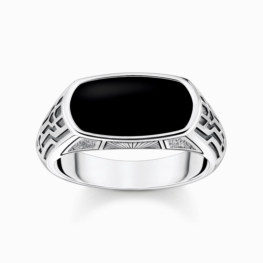 THOMAS SABO prsteň Black onyx silver TR2429-507-11