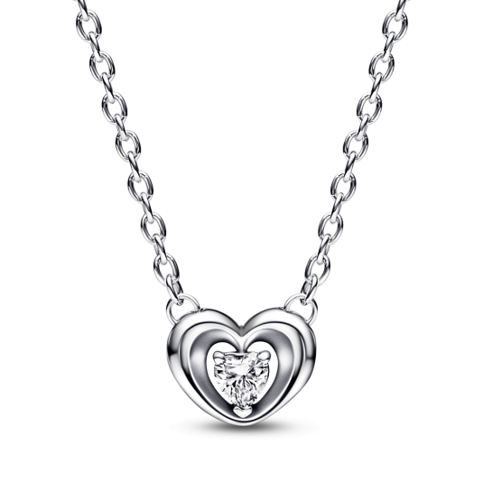 PANDORA náhrdelník Trblietavé srdce 392494C01-45