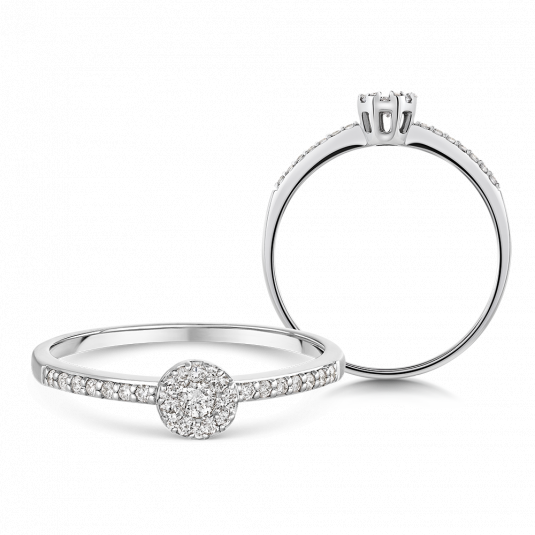 SOFIA DIAMONDS zlatý zásnubný prsteň s diamantami 0,206 ct GEMBG28933-05