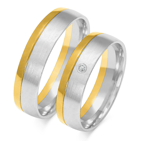 SOFIA zlatý dámský snubní prsten ZSOE-288WYG+WG