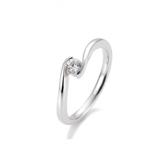 E-shop SOFIA DIAMONDS prsteň z bieleho zlata s diamantom 0,20 ct prsteň BE41/85942-W