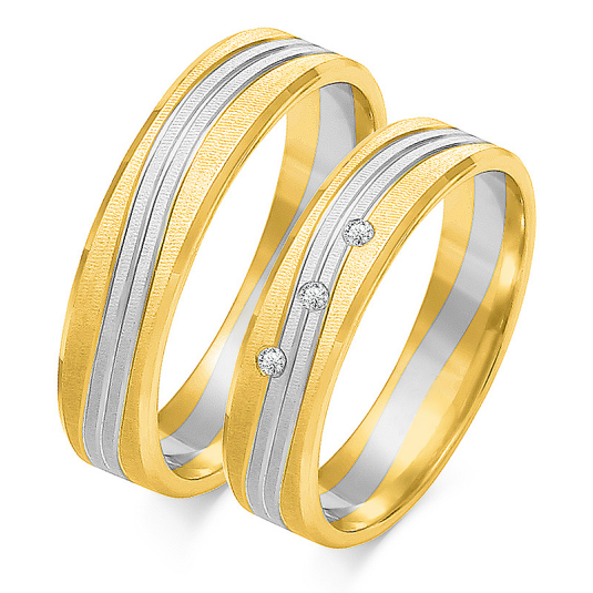 SOFIA zlatý dámský snubní prsten ZSOE-220WYG+WG
