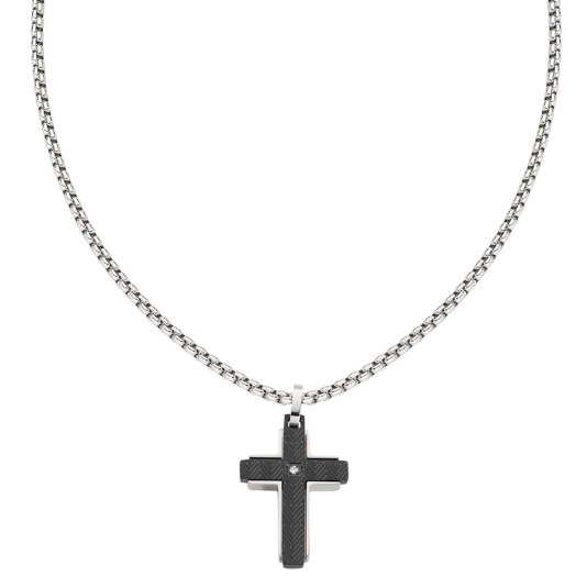 AMEN ocelový náhrdelník kříž ACCL107