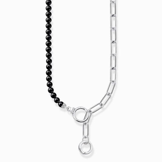 E-shop THOMAS SABO náhrdelník Onyx beads and white zirconia náhrdelník KE2193-027-11-L47V