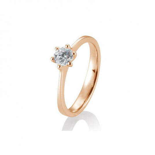SOFIA DIAMONDS prsteň z ružového zlata s diamantom 0,50 ct BE41/84833-R