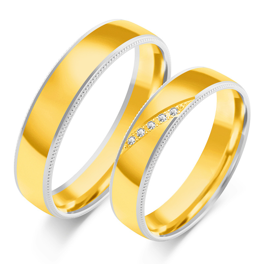 SOFIA zlatý dámský snubní prsten ZSOE-378WYG+WG