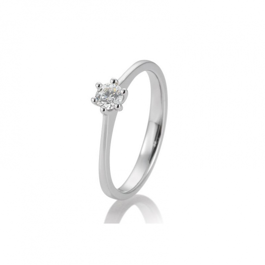 SOFIA DIAMONDS prsteň z bieleho zlata s diamantom 0,20 ct BE41/85870-W