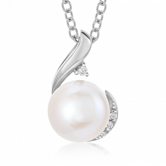 E-shop SOFIA strieborný prívesok s bielou sladkovodnou perlou prívesok AEAP3901Z,WFM/R