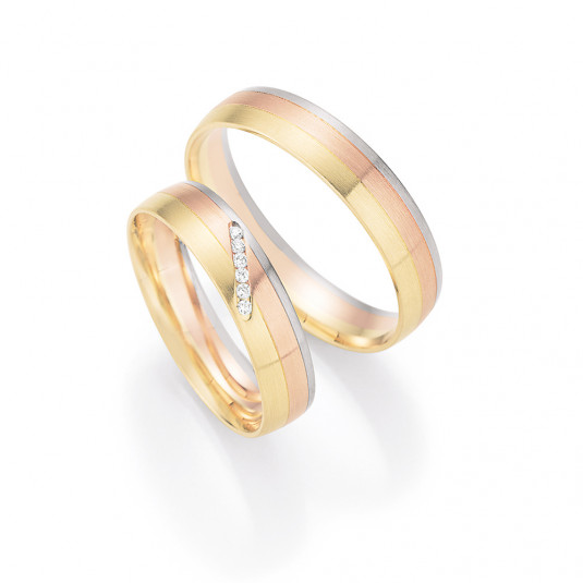 HONEYMOON zlaté snubní prsteny 66/43110-045WG+66/43120-045WG