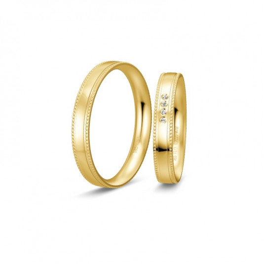 BREUNING zlaté snubní prsteny BR48/04989YG+BR48/04990YG