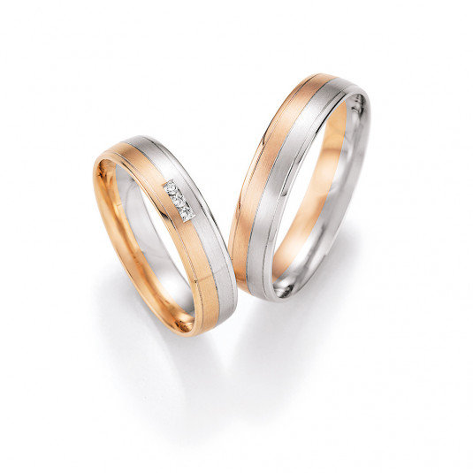 HONEYMOON zlaté snubní prsteny 66/43130-045WG+66/43140-045WG