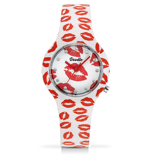 E-shop DOODLE dámske hodinky Red lipstick kiss hodinky DO35019