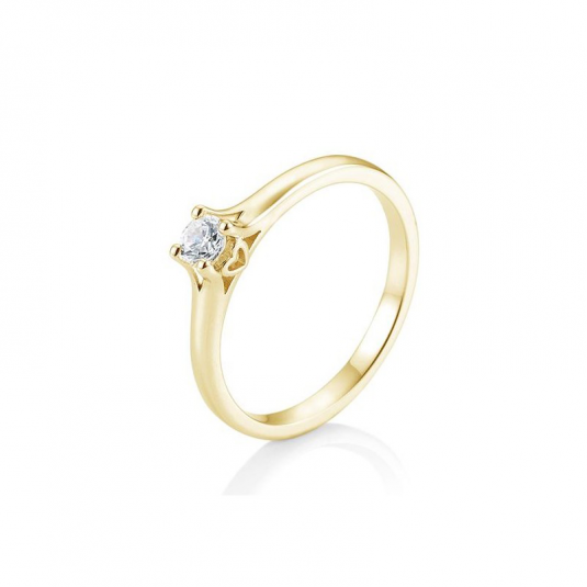 SOFIA DIAMONDS prsteň zo žltého zlata s diamantom 0,20 ct BE41/05720-Y