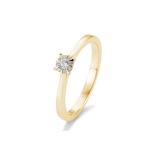 SOFIA DIAMONDS prsteň zo žltého zlata s diamantom 0,104 ct BE41/05763-Y