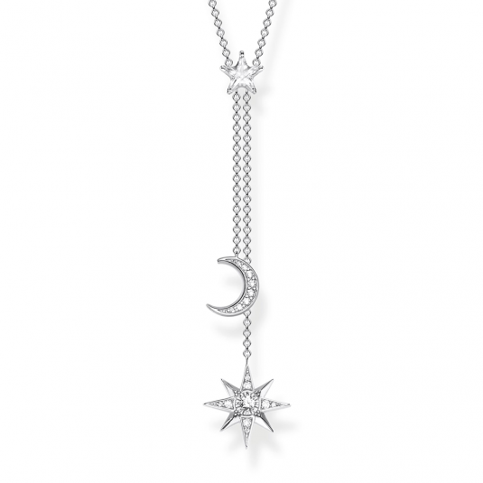 THOMAS SABO náhrdelník Star and moon silver KE1900-051-14-L45v