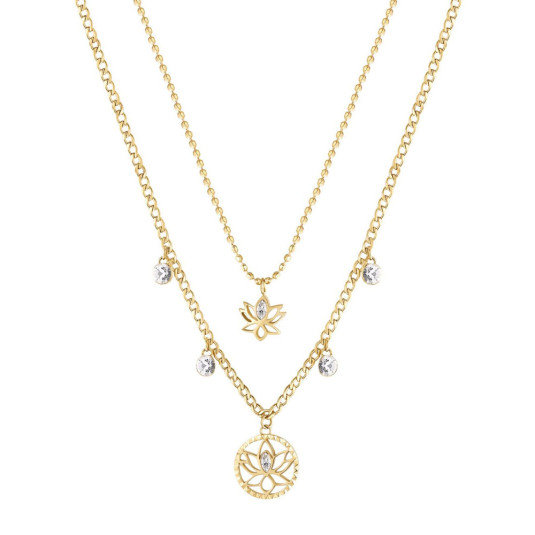 E-shop BROSWAY dvojitý náhrdelník Chakra Lotus flower náhrdelník BWBHKN065
