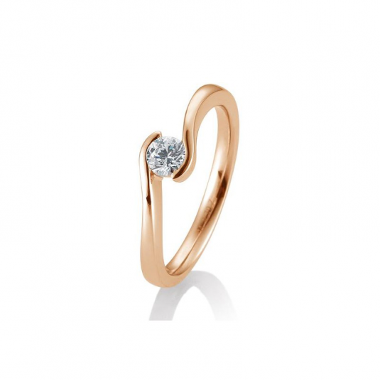 SOFIA DIAMONDS prsteň z ružového zlata s diamantom 0,30 ct BE41/85944-R