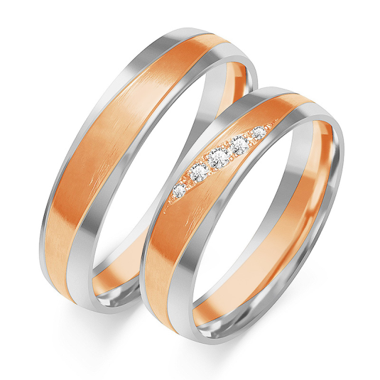 SOFIA zlatý dámský snubní prsten ZSB-208WRG+WG