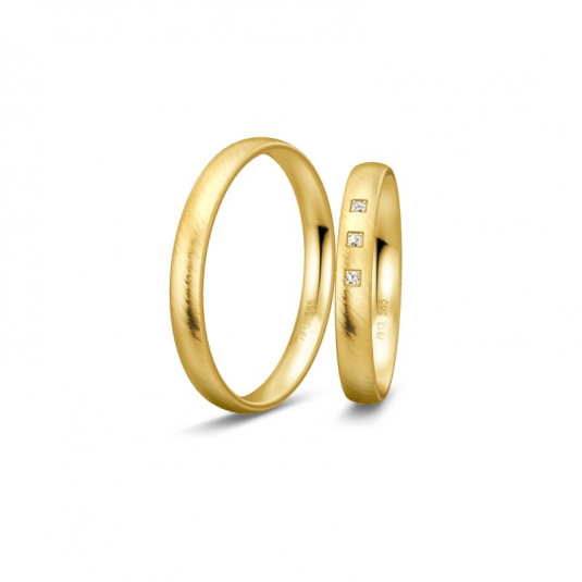 BREUNING zlaté snubní prsteny BR48/04965YG+BR48/04966YG