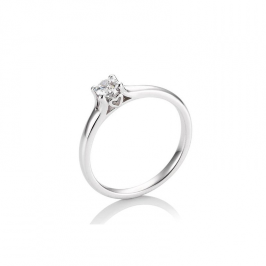 E-shop SOFIA DIAMONDS prsteň z bieleho zlata s diamantom 0,25 ct prsteň BE41/05721-W