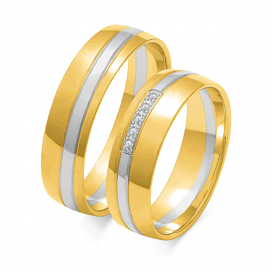 SOFIA zlatý dámský snubní prsten ZSOE-206WYG+WG