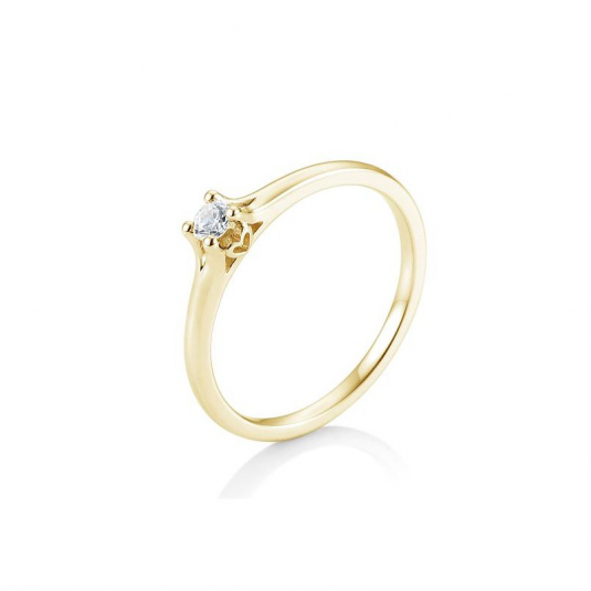 SOFIA DIAMONDS prsteň zo žltého zlata s diamantom 0,15 ct BE41/05719-Y