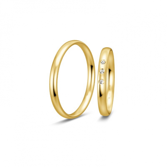 BREUNING zlaté snubní prsteny BR48/04315YG+BR48/04316YG