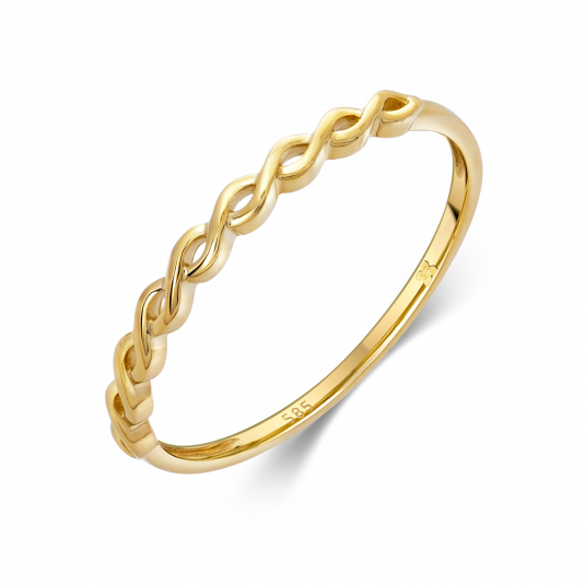 E-shop SOFIA zlatý prsteň vrstviteľný v jednoduchom dizajne prsteň GEMBG31586-01