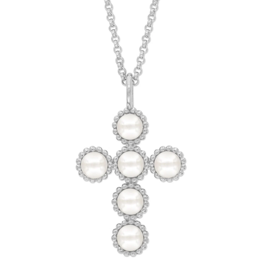 E-shop ENGELSRUFER náhrdelník s perlovým krížikom náhrdelník ERN-GLORY-CROSS