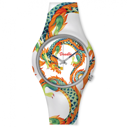 DOODLE unisex hodinky White Dragon DODR002