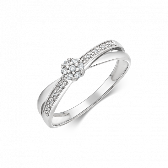 E-shop SOFIA DIAMONDS zlatý zásnubný prsteň s diamantmi 0,08 ct prsteň GEMBG24816-13