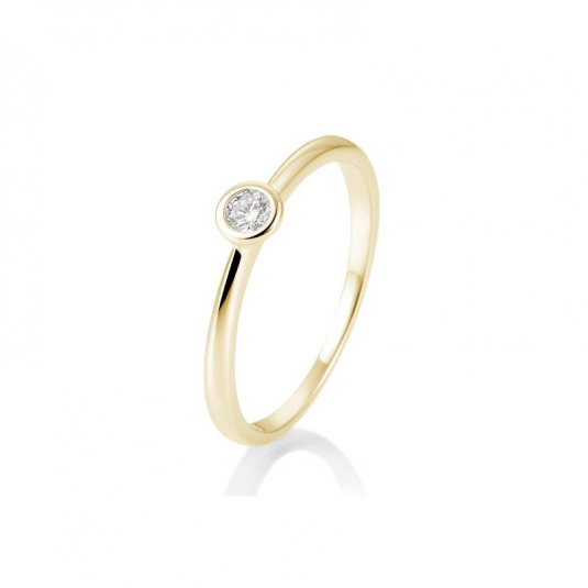 SOFIA DIAMONDS prsteň zo žltého zlata s diamantom 0,10 ct BE41/85127-9-Y