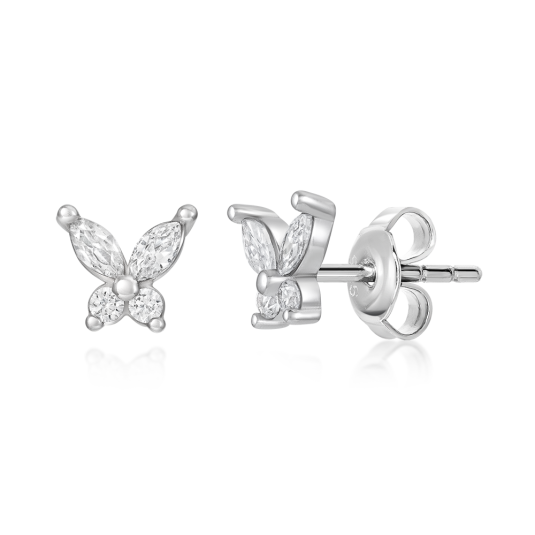 SOFIA ezüst pillangós fülbevaló  fülbevaló IS029OR098RHWH