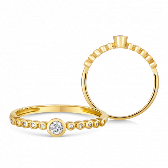 SOFIA zlatý prsteň so zirkónmi GEMBG27454-15