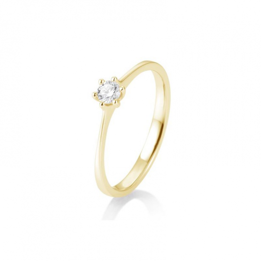 SOFIA DIAMONDS prsteň zo žltého zlata s diamantom 0,15 ct BE41/82143-Y