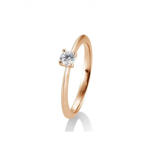SOFIA DIAMONDS prsteň z ružového zlata s diamantom 0,25 ct BE41/05636-R