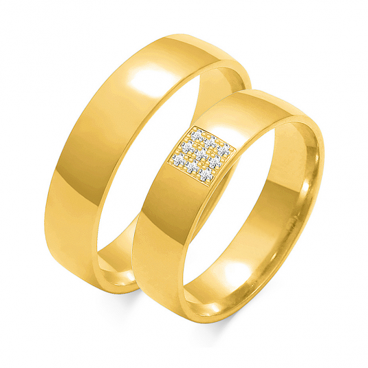 SOFIA zlatý dámský snubní prsten ZSO-129WYG