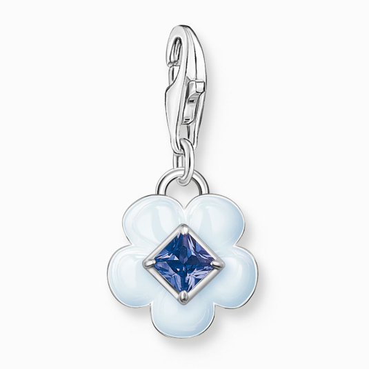 THOMAS SABO přívěsek charm Flower with blue stone 1916-496-1