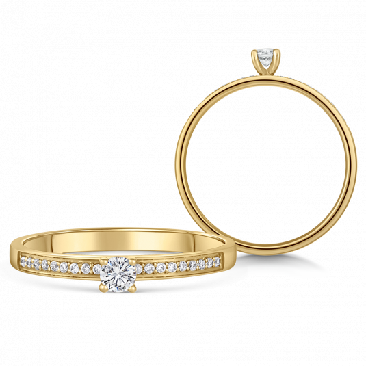SOFIA DIAMONDS zlatý zásnubný prsteň s diamantmi 0,15 ct BDRB00213YG
