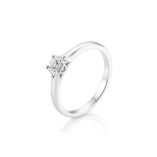 SOFIA DIAMONDS prsteň z bieleho zlata s diamantom 0,20 ct BE41/05720-W