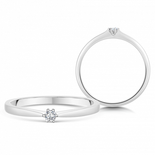 E-shop SOFIA DIAMONDS zlatý zásnubný prsteň s diamantom 0,05 ct H/I1 prsteň UDRG47225W-H-I1