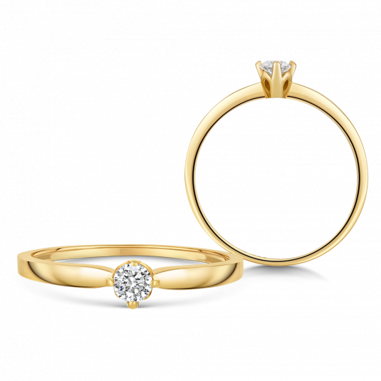 SOFIA zlatý zásnubný prsteň so zirkónom ZORZ689810XL1