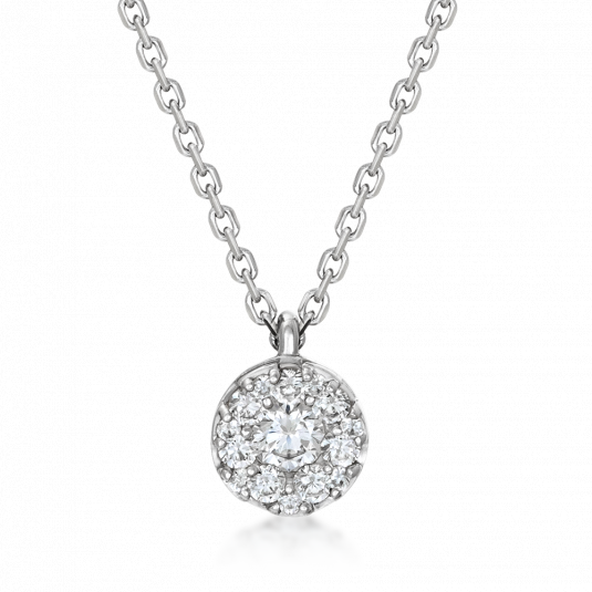 E-shop SOFIA DAMONDS zlatý náhrdelník kruh s diamantmi 0,158 ct náhrdelník GEMCS28502-15
