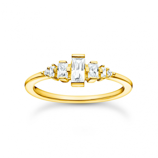 E-shop THOMAS SABO prsteň Vintage white stones gold prsteň TR2347-414-14
