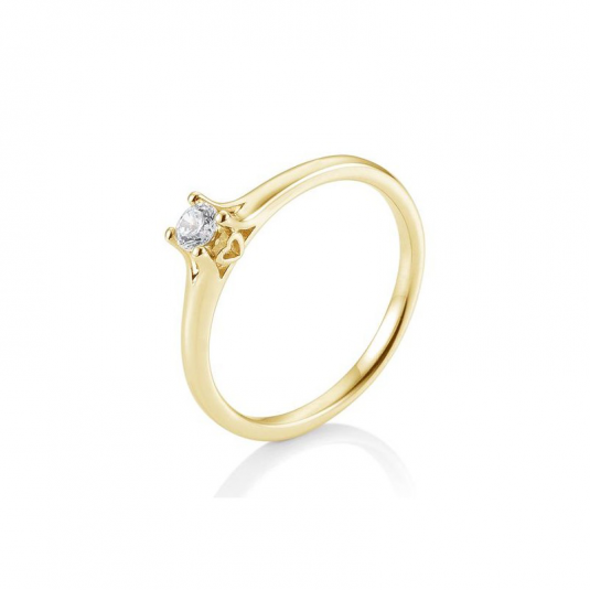 SOFIA DIAMONDS prsteň zo žltého zlata s diamantom 0,10 ct BE41/05680-Y